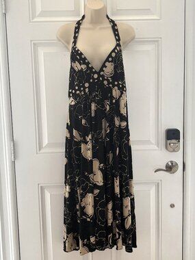 Long Black/Tan Dress by Roulette